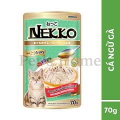 Pate mèo Nekko Gravy cho mèo dạng sốt Thái Lan gói 70g