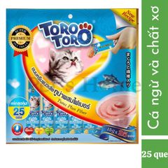 Súp thưởng Toro Toro Lickable bánh thưởng dạng sốt thơm ngon cho mèo Thái Lan gói 24 hoặc 25 tuýp