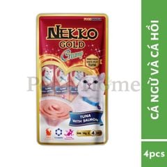 Súp thưởng Nekko Gold Creamy vị cá ngừ mix thơm ngon chính hãng Thái Lan túi 4 tuýp