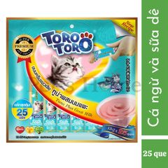 Bánh thưởng dạng số Toro Toro Lickable Treat cho mèo gói 24 hoặc 25 tuýp