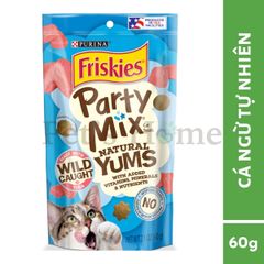 Bánh thưởng Friskies Party Mix snack dạng viên giòn, nhiều hương vị thơm ngon cho mèo chính hãng Mỹ