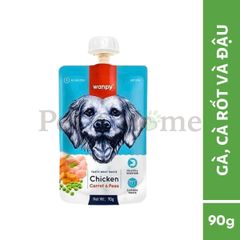 Súp thưởng nắp vặn Wanpy Tasty Meat Paste bánh thưởng dạng sốt kem cho chó nội địa Trung 90g