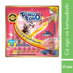 Súp thưởng Toro Toro Lickable bánh thưởng dạng sốt thơm ngon cho mèo Thái Lan gói 24 hoặc 25 tuýp