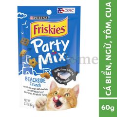 Bánh thưởng Friskies Party Mix snack dạng viên giòn, nhiều hương vị thơm ngon cho mèo chính hãng Mỹ