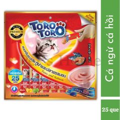 Súp thưởng Toro Toro Lickable bánh thưởng dạng sốt thơm ngon cho mèo Thái Lan gói 24 hoặc 25 tuýp