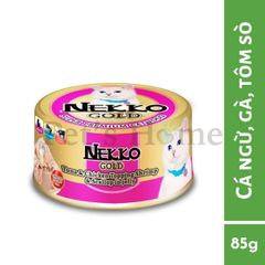 Pate Nekko Gold thức ăn ướt hỗ trợ tiêu hoá, bổ sung Taurine cho mèo Thái Lan lon 85g