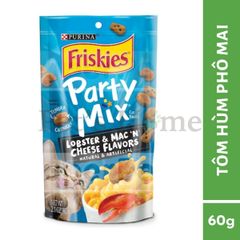 Bánh thưởng Friskies Party Mix snack dạng viên giòn, nhiều hương vị thơm ngon cho mèo chính hãng Mỹ