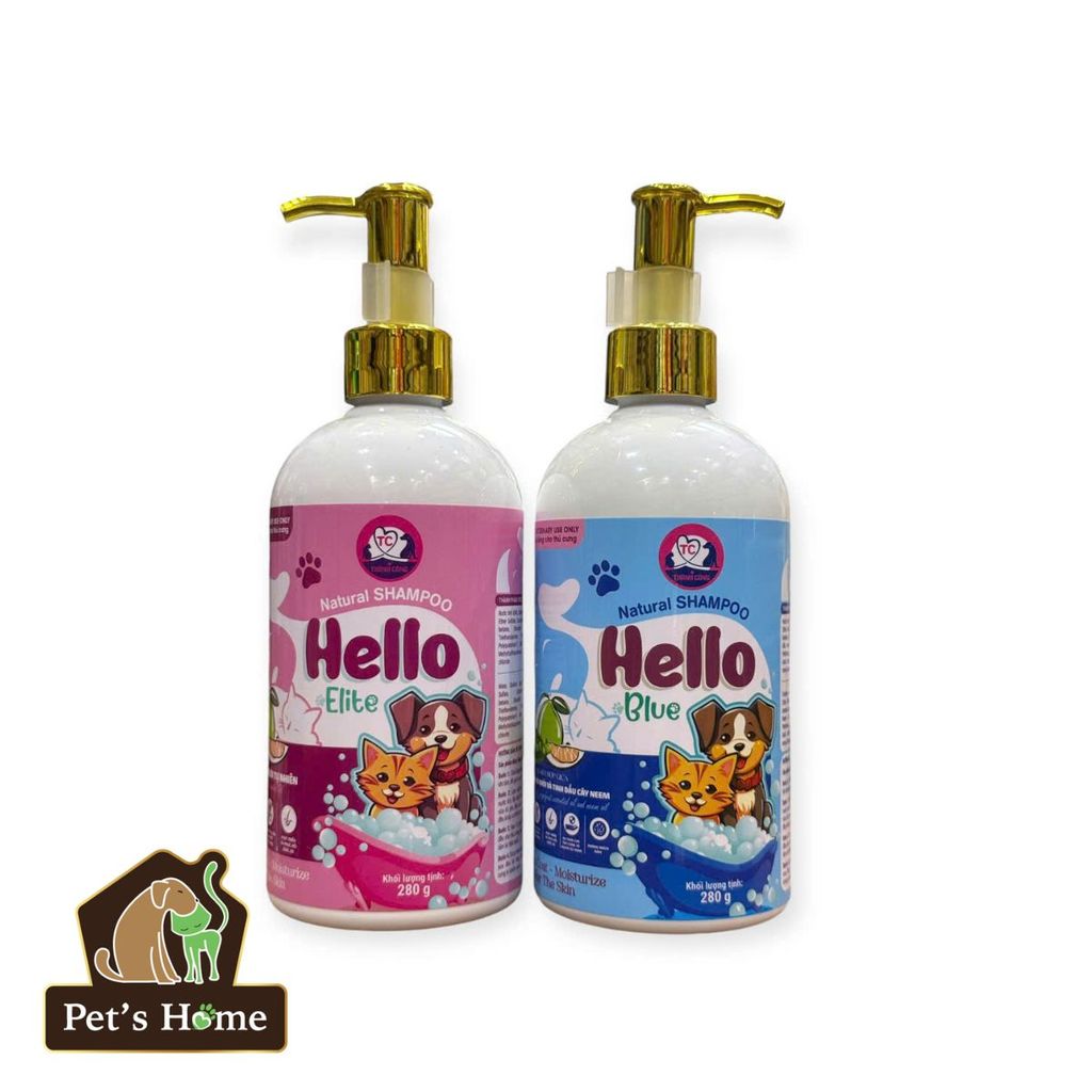 Sữa tắm cho chó mèo Hello 280g Tinh Dầu Bưởi Tự Nhiên Giúp Khử Mùi Hôi, Lưu Hương Dài Lâu, Xua Đuổi Ve, Bọ Chét
