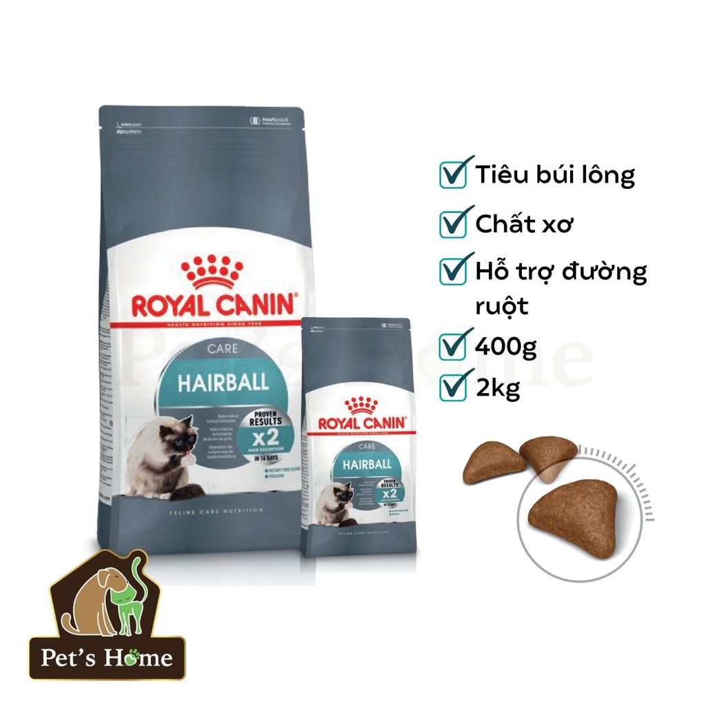 Hạt Royal Canin Hairball [2kg - 400g] thức ăn cho mèo trị búi lông hairball Pháp