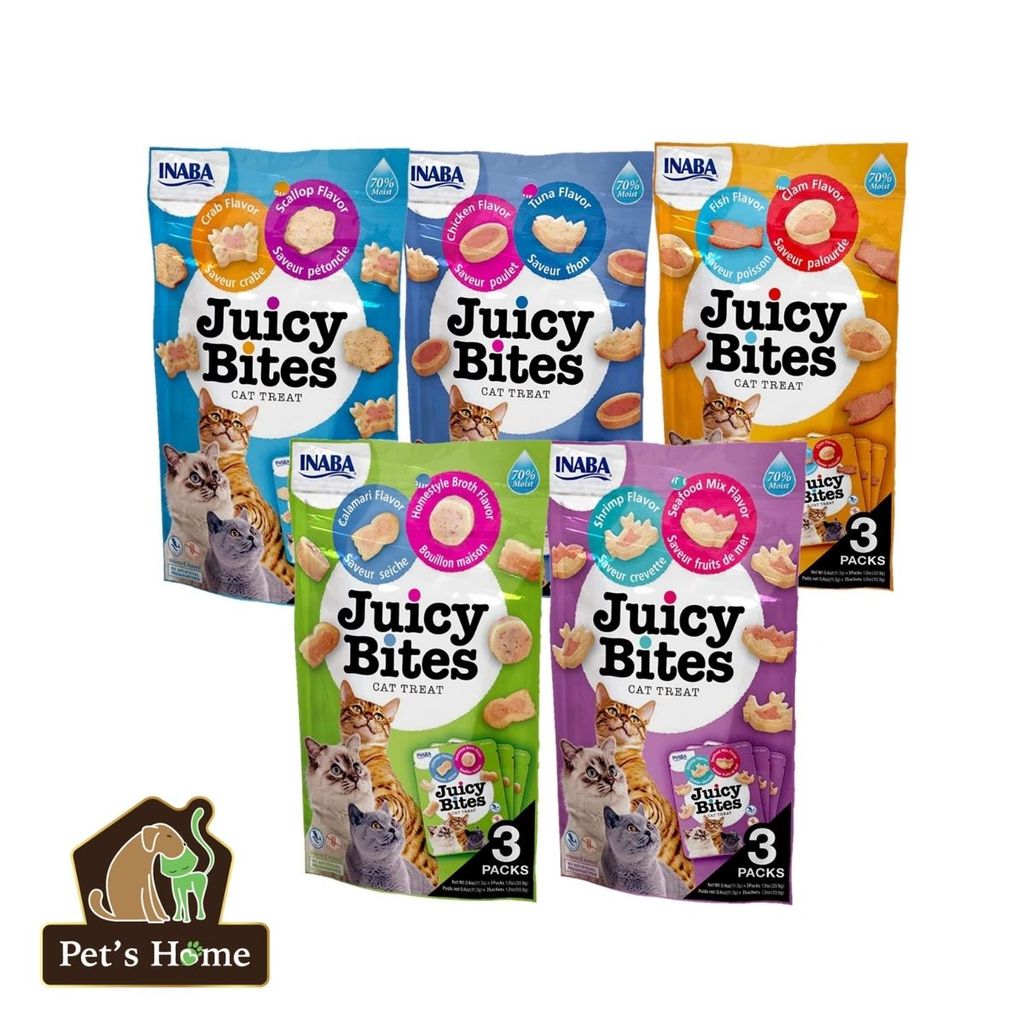Bánh thưởng Inaba Juicy Bites snack viên mềm nhiều vị thơm ngon hấp dẫn cho mèo Nhật Bản