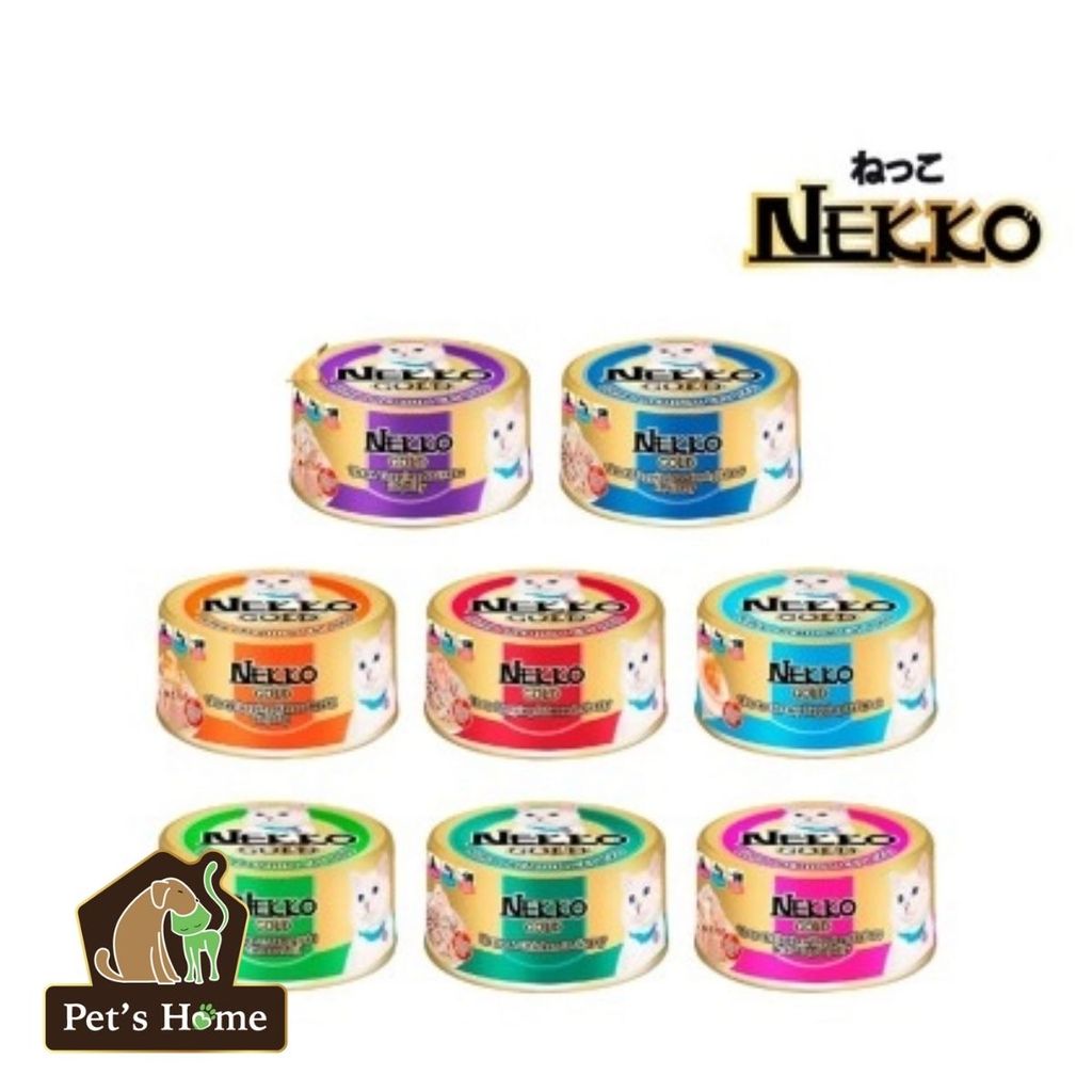 Pate Nekko Gold thức ăn ướt hỗ trợ tiêu hoá, bổ sung Taurine cho mèo Thái Lan lon 85g