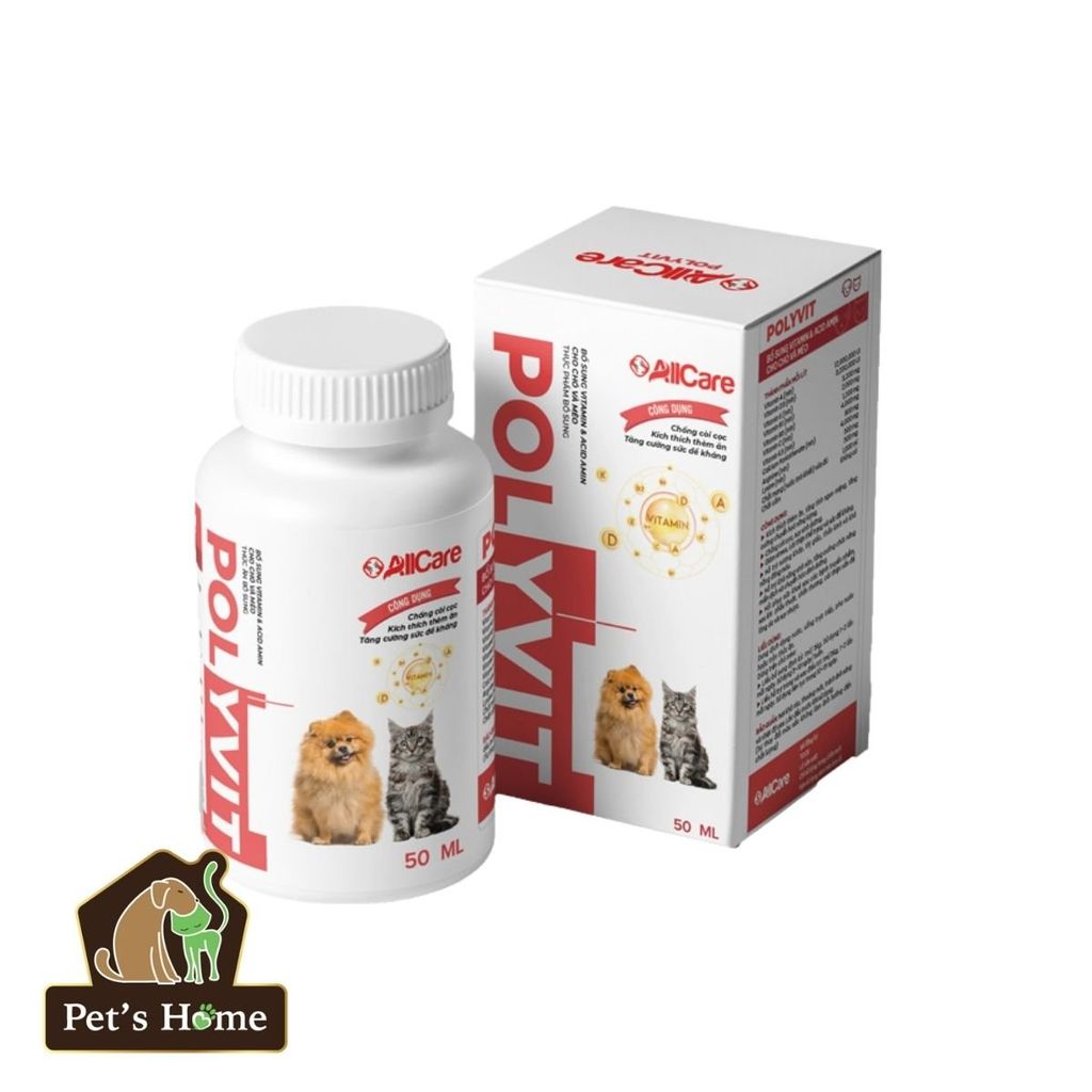 Polyvit cung cấp vitamin và acid amin cho chó mèo 50ml