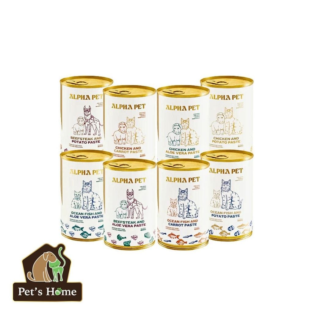 Pate cho chó mèo Alpha Pet lon 400g