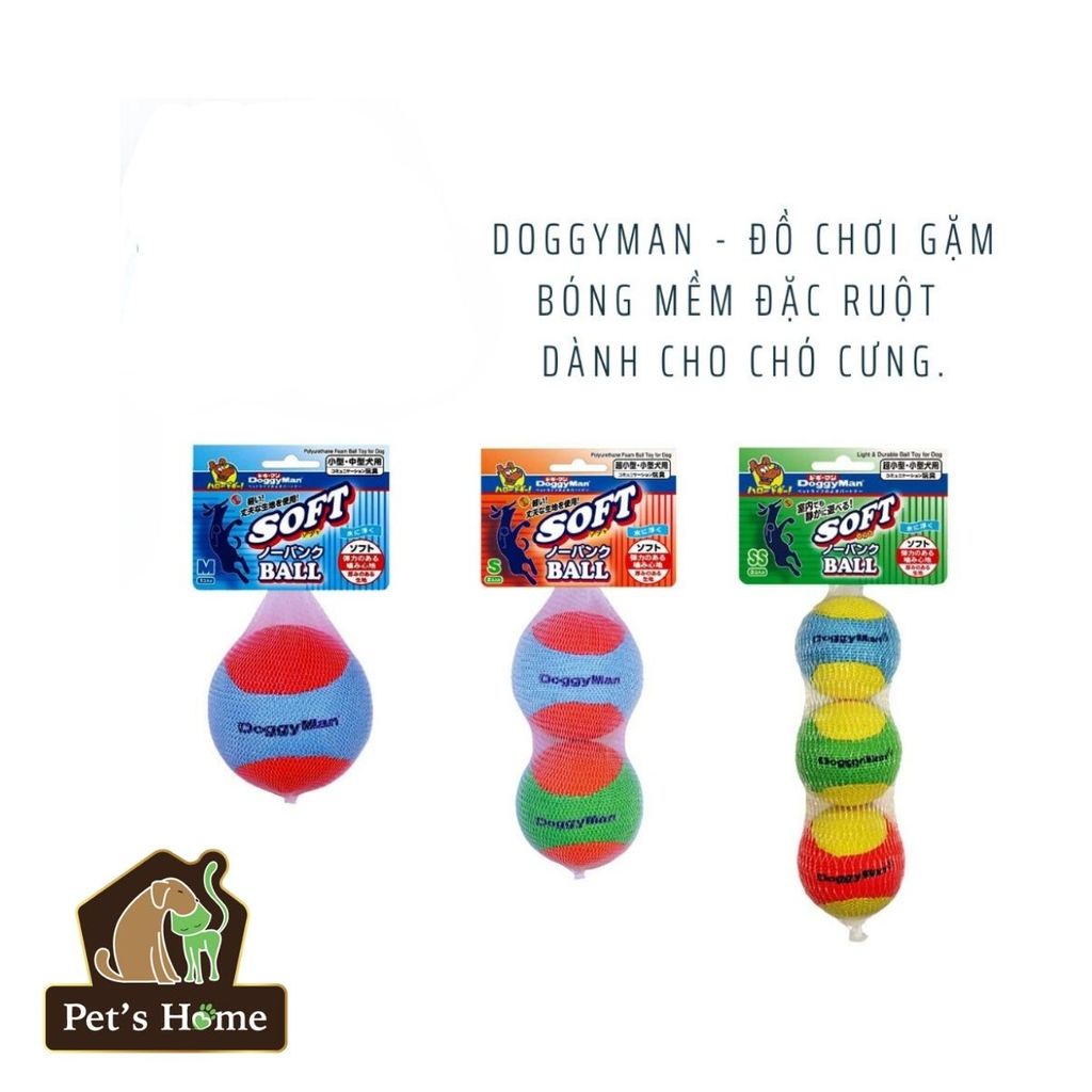 Bóng mềm đặc ruột Doggyman đồ chơi dạng banh, bóng mềm, bền để gặm, huấn luyện cho chó