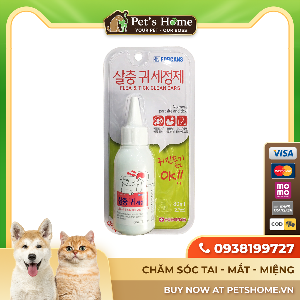 Dung dịch sát trùng tai chó mèo Forbis 80ml