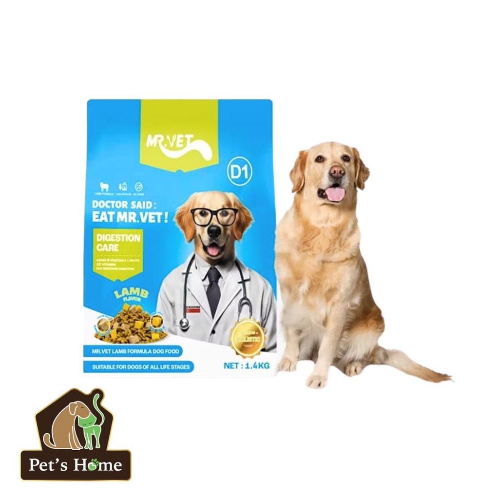 Thức ăn hạt dành cho chó Mr. Vet D1 - dòng hạt Holistic Mix topping dành cho chó 1,4kg