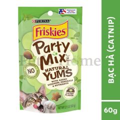 Bánh thưởng Friskies Party Mix snack dạng viên giòn, nhiều hương vị thơm ngon cho mèo chính hãng Mỹ