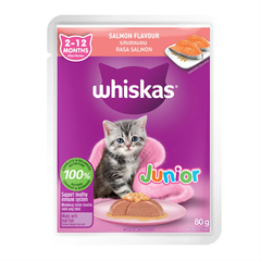 Pate Whiskas thức ăn ướt mềm hỗ trợ tiêu hoá, kích thích vị giác cho mèo con Thái Lan gói 85g