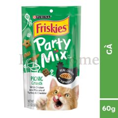 Bánh thưởng Friskies Party Mix snack dạng viên giòn, nhiều hương vị thơm ngon cho mèo chính hãng Mỹ