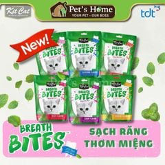 Bánh thưởng sạch răng cho mèo Kit Cat Breath Bites 60g