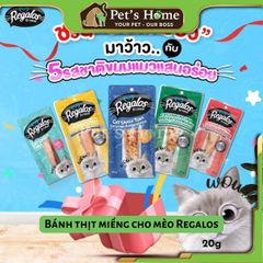 Bánh thưởng Regalos Cat Snack Tuna snack dạng cá, gà tươi nguyên miếng thơm ngon cho mèo Thái Lan