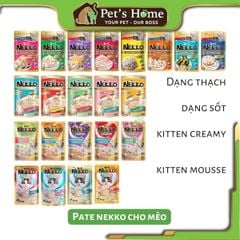Pate Nekko Gravy thức ăn ướt dạng sốt giúp bổ sung các chất dinh dưỡng cần thiết và hỗ trợ tiêu hoá cho mèo Thái Lan gói 70g