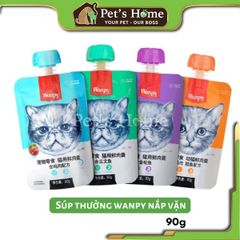 Súp thưởng Wanpy nắp vặn hàng chuẩn nội địa Trung và Châu Âu thơm ngon cho mèo