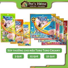 Súp thưởng Toro Toro Lickable bánh thưởng dạng sốt thơm ngon cho mèo Thái Lan gói 24 hoặc 25 tuýp