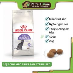 Hạt Royal Canin Sterilised [2kg - 400g] thức ăn cho mèo triệt sản hỗ trợ tiết niệu Pháp