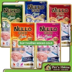 Súp thưởng Nekko Gold Creamy vị cá ngừ mix thơm ngon chính hãng Thái Lan túi 4 tuýp