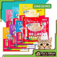 Súp thưởng Ciao Churu thơm ngon cho mèo kén ăn chính hãng Thái Lan combo 10 thanh 20 thanh