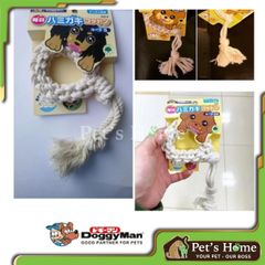 Vòng cotton Doggyman đồ chơi dạng vòng dây thừng siêu bền để gặm, huấn luyện cho chó