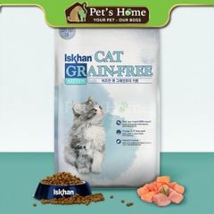 Hạt Iskhan Grainfree [2,5kg] thức ăn cho mèo Kitten, Adult trị hairball, chống rụng lông Hàn Quốc