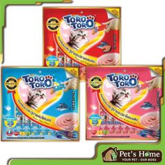 Súp thưởng Toro Toro Lickable bánh thưởng dạng sốt thơm ngon cho mèo Thái Lan gói 24 hoặc 25 tuýp