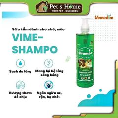 Sữa tắm gội Vime Shampoo VN [Phòng Diệt Ve Rận & Bọ Chét ] 300ml