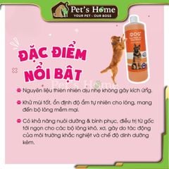 Sữa tắm cho chó Our Dog+ shampoo chai 1L, nguyên liệu tự nhiên, khử mùi tốt