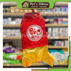 Áo dài chữ Phúc đỏ