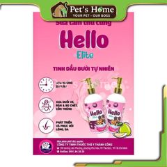 Sữa tắm cho chó mèo Hello 280g Tinh Dầu Bưởi Tự Nhiên Giúp Khử Mùi Hôi, Lưu Hương Dài Lâu, Xua Đuổi Ve, Bọ Chét