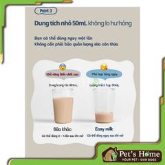 Sữa Easy Milk sữa pha sẵn tối ưu hấp thu cho chó mèo Hàn Quốc gói 50ml