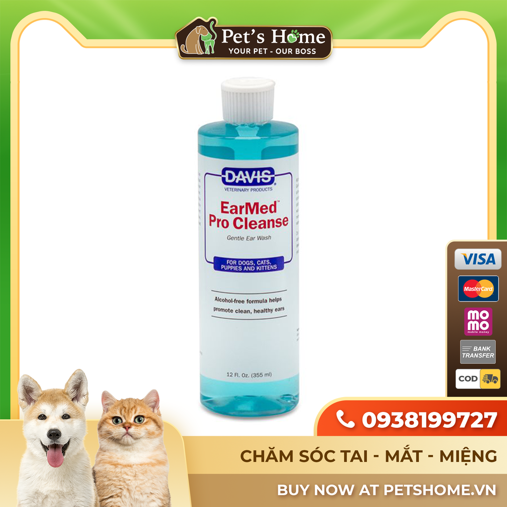 Chế phẩm giúp điều trị viêm tai Davis EarMed Boracetic Flush 355ml