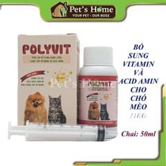 Siro dinh dưỡng Polyvit bổ sung vitamin, tăng cường đề kháng, kích thích thèm ăn cho chó mèo 50ml