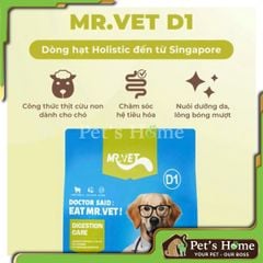 Thức ăn hạt dành cho chó Mr. Vet D1 - dòng hạt Holistic Mix topping dành cho chó 1,4kg