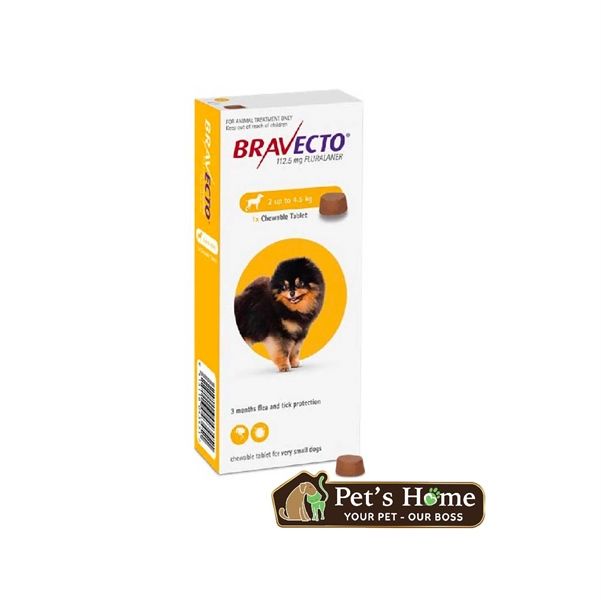 Thuốc Bravecto trị ghẻ, viêm da, ve rận cho chó từ 2-4,5kg