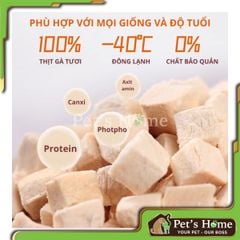 Ức gà viên sấy lạnh theo công thức Nhật Bản giữ nguyên mùi thơm và vị ngon cho chó mèo