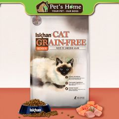 Hạt Iskhan Grainfree [2,5kg] thức ăn cho mèo Kitten, Adult trị hairball, chống rụng lông Hàn Quốc