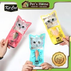 Bánh thưởng Kit Cat Fillet Fresh snack dạng thịt cá, gà nguyên miếng dinh dưỡng cho mèo Singapore