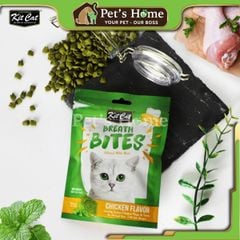 Bánh thưởng sạch răng cho mèo Kit Cat Breath Bites 60g