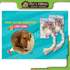 Vòng cotton Doggyman đồ chơi dạng vòng dây thừng siêu bền để gặm, huấn luyện cho chó