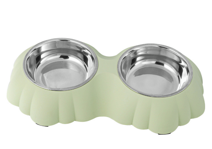 Bát đôi inox đế nhựa hình hoa