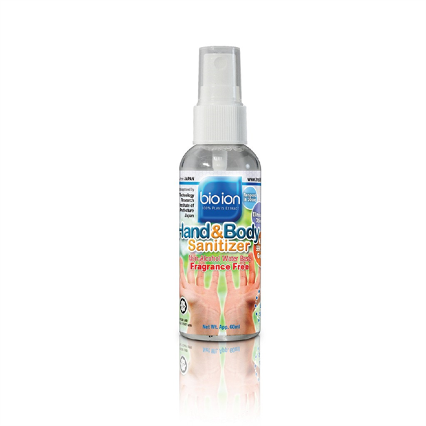 Chai xịt khử mùi và khử trùng cho tay và cơ thể Bioion Hand & Body Sanitizer 60ml